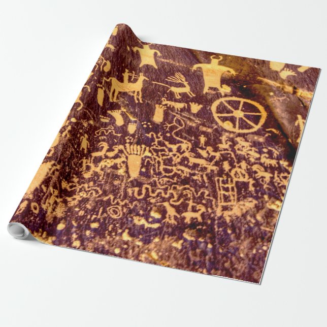 Newspaper Rock Amerikanische Ureinwohner Utah Geschenkpapier (Ungerollt)