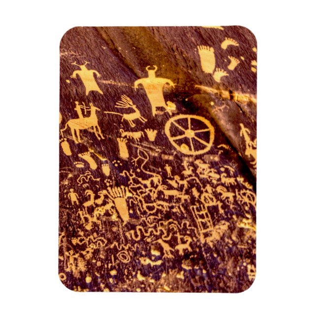 Newspaper Rock Amerikanische Ureinwohner Utah Magnet (Vertikal)