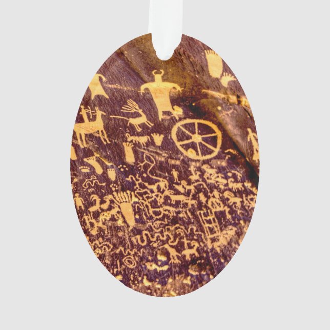 Newspaper Rock Amerikanische Ureinwohner Utah Ornament (Rückseite)