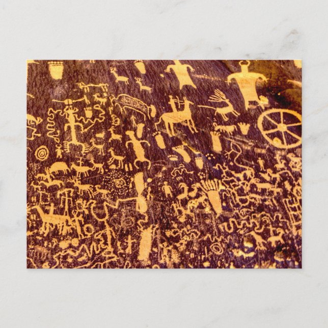 Newspaper Rock Amerikanische Ureinwohner Utah Postkarte (Vorderseite)