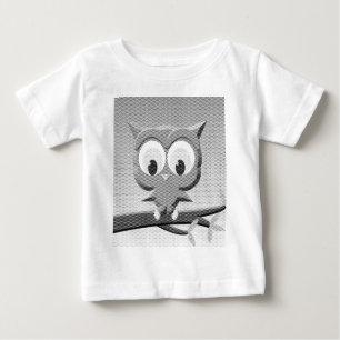 Newsprint-Schüssel in Schwarz und Weiß Baby T-shirt