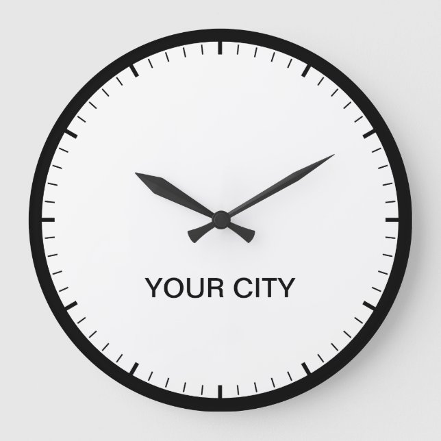 Newsroom der Städte der Welt - Ihre Stadt Große Wanduhr (Vorderseite)