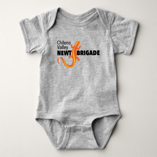 Newt Brigade Logo Baby Jersey Bodysuit Baby Strampler (Vorderseite)