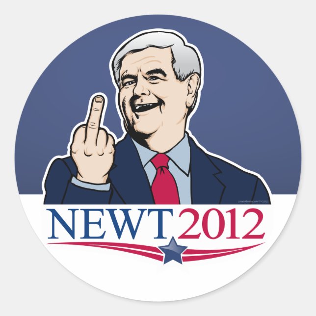 Newt Gingrich 2012 Gag Sticker Set (Vorderseite)