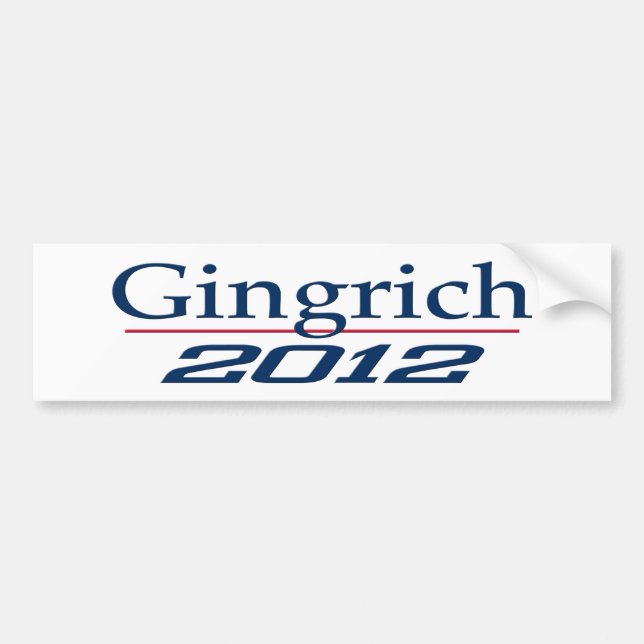 Newt Gingrich 2012 (v100) Autoaufkleber (Vorne)