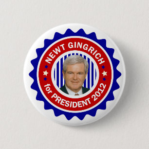 Newt Gingrich für US-Präsident 2012 Button