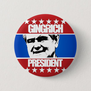 Newt Gingrich - Präsident Button