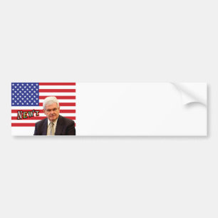 Newt Gingrich & U.S. Flag - Schreiben Sie Ihren ei Autoaufkleber
