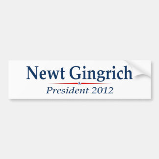 Newt- Gingrichpräsident 2012 (v103) Autoaufkleber