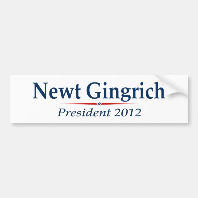 Newt- Gingrichpräsident 2012 (v103) Autoaufkleber (Vorne)