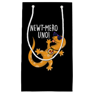 Newt-mero Uno Funny Newt Pun Dark BG Kleine Geschenktüte
