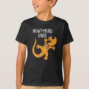Newt-mero Uno Funny Newt Pun Dark BG T-Shirt