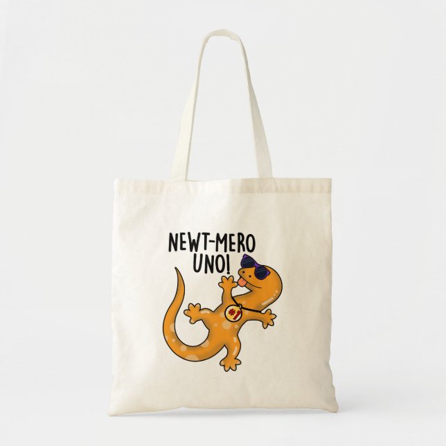 Newt-mero Uno Funny Newt Pun Tragetasche (Vorne)