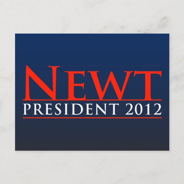 Newt Präsident 2012 Postkarte (Vorderseite)