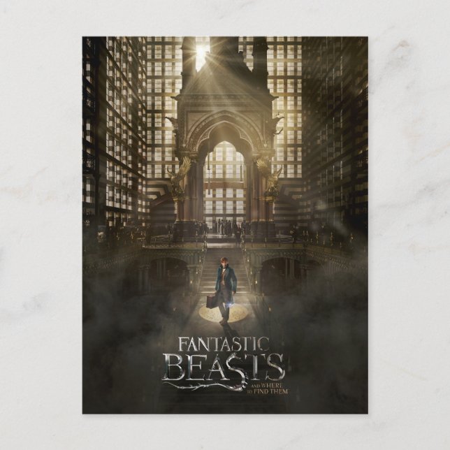 NEWT SCAMANDER™ am Hauptsitz von MACUSA™ Postkarte (Vorderseite)