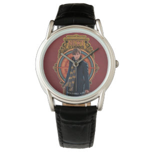 NEWT SCAMANDER™ Stehend Art Nouveau Panel Armbanduhr