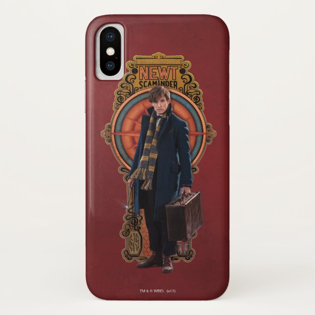 NEWT SCAMANDER™ Stehend Art Nouveau Panel Case-Mate iPhone Hülle (Rückseite)