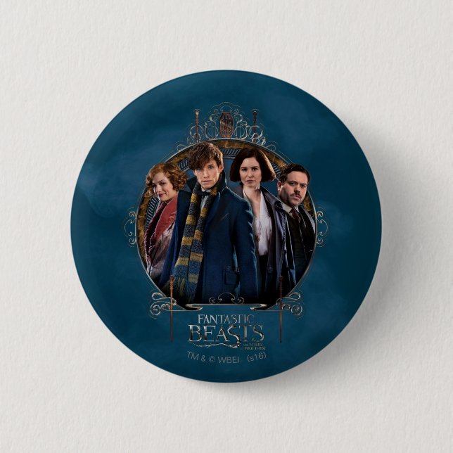 NEWT SCAMANDER™ und Company Art Nouveau Frame Button (Vorderseite)