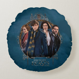 NEWT SCAMANDER™ und Company Art Nouveau Frame Rundes Kissen