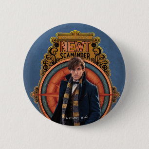 NEWT SCAMANDER™ Walking Art Nouveau Panel Button