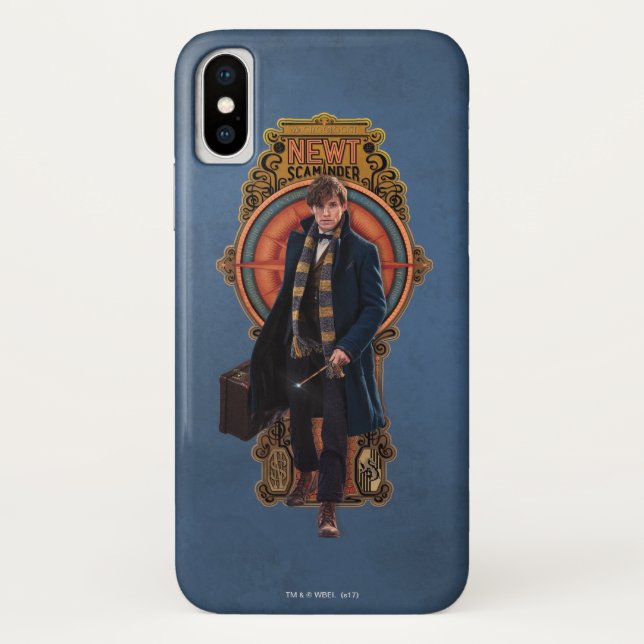 NEWT SCAMANDER™ Walking Art Nouveau Panel Case-Mate iPhone Hülle (Rückseite)