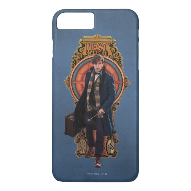 NEWT SCAMANDER™ Walking Art Nouveau Panel Case-Mate iPhone Hülle (Rückseite)