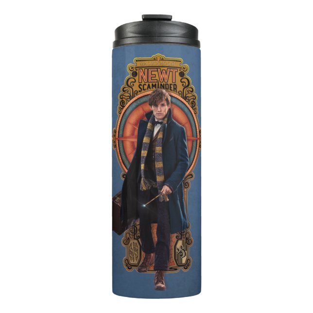 NEWT SCAMANDER™ Walking Art Nouveau Panel Thermosbecher (Vorderseite)