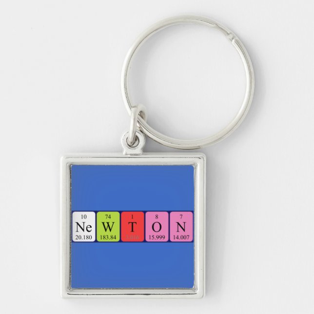 Newton Periodenname Schlüsselring Schlüsselanhänger (Vorne)