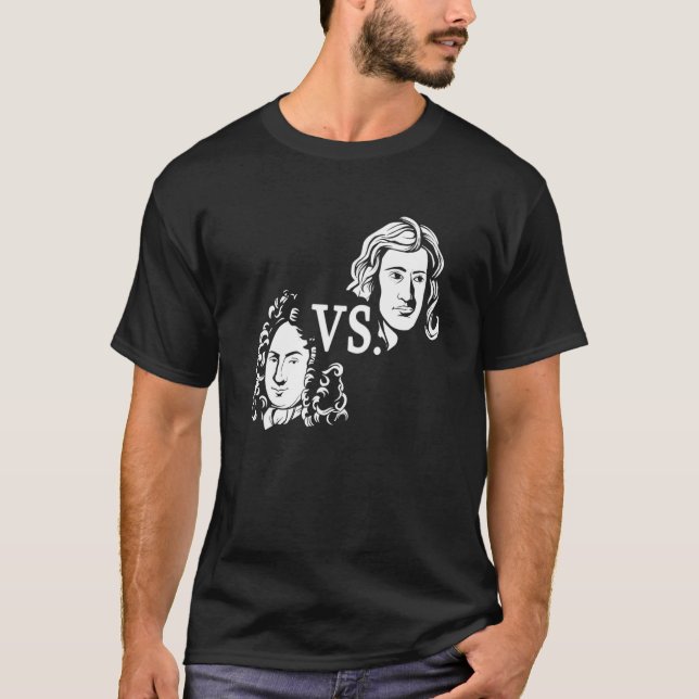 Newton Vs Leibniz Mathematician Math Calculus Scie T-Shirt (Vorderseite)