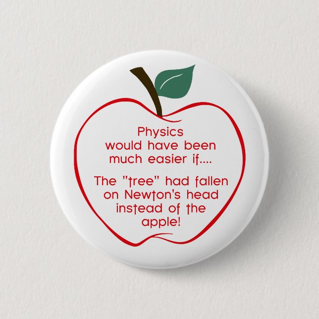 Newtons Apfel Button (Vorderseite)
