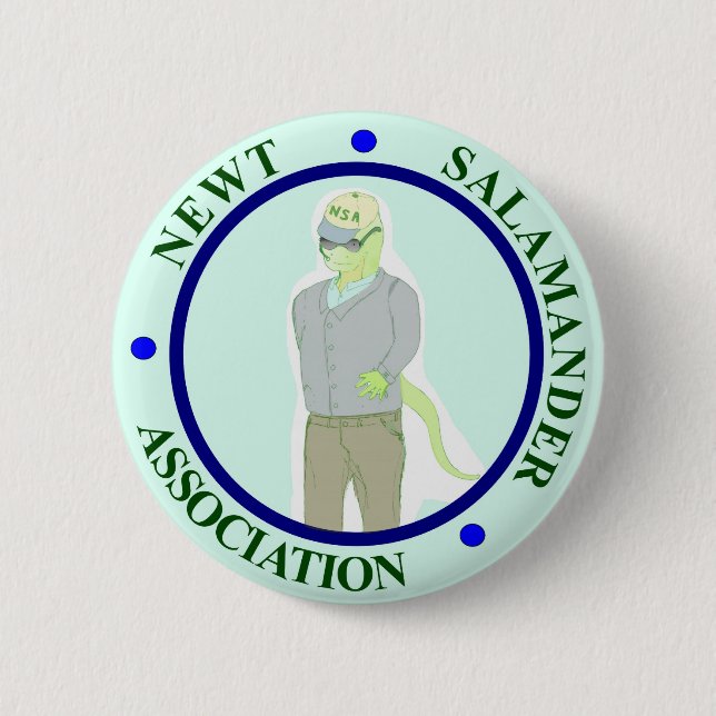 Newtsalamander-Vereinigung Button (Vorderseite)