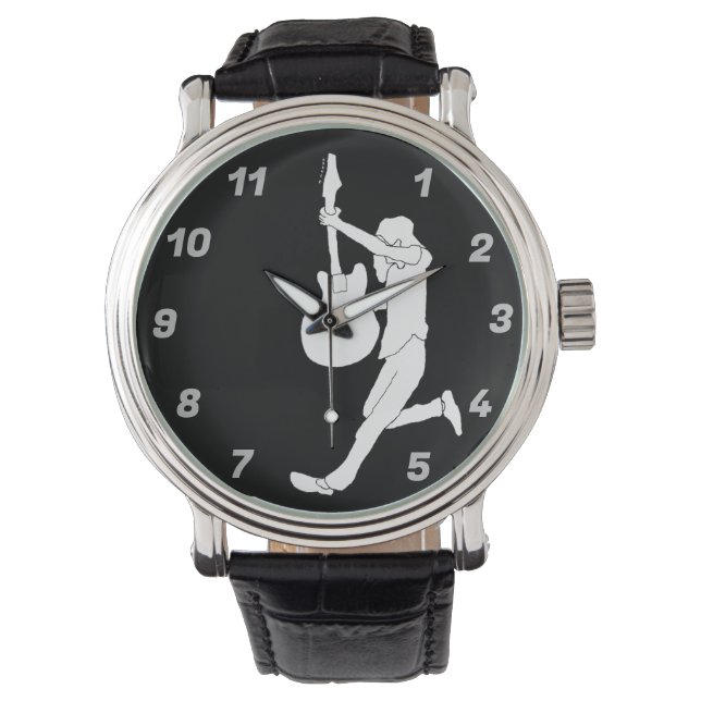 NewYear Midnight Electric Guitar Armbanduhr (Vorderseite)