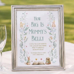 Next Chapter Baby Shower Wie groß ist ihr Bauch Sp Poster
