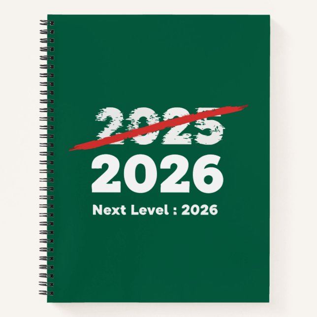 Next Level 2026 | Funny Goodbye 2025 New Year's  Notizbuch (Vorderseite)
