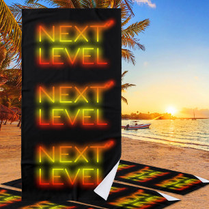 Next Level Arizona Sunset Neon Schwarz Strandtuch