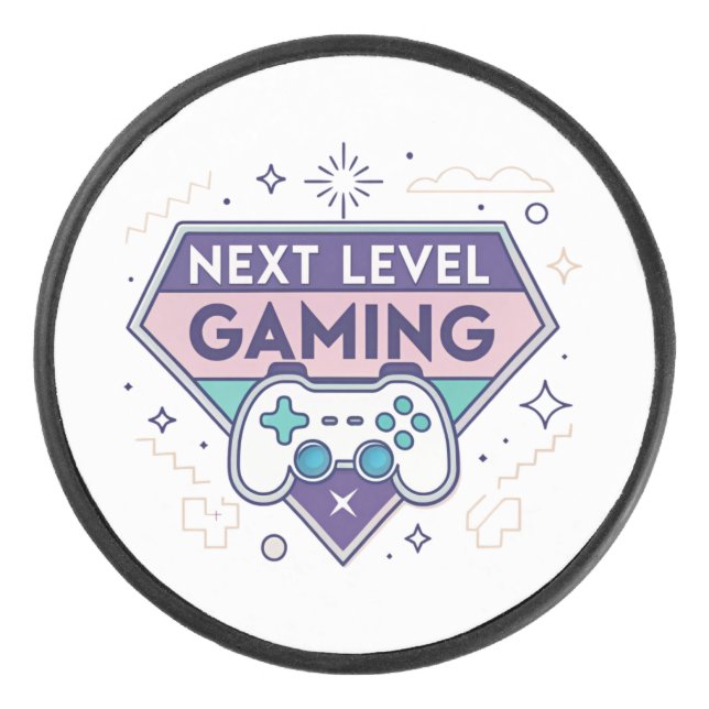 Next Level Gaming Retro Controller Pastel Gamer Tr Eishockey Puck (Vorderseite)