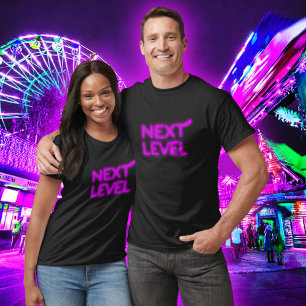 Next Level Pink Neon Schwarz T-Shirt