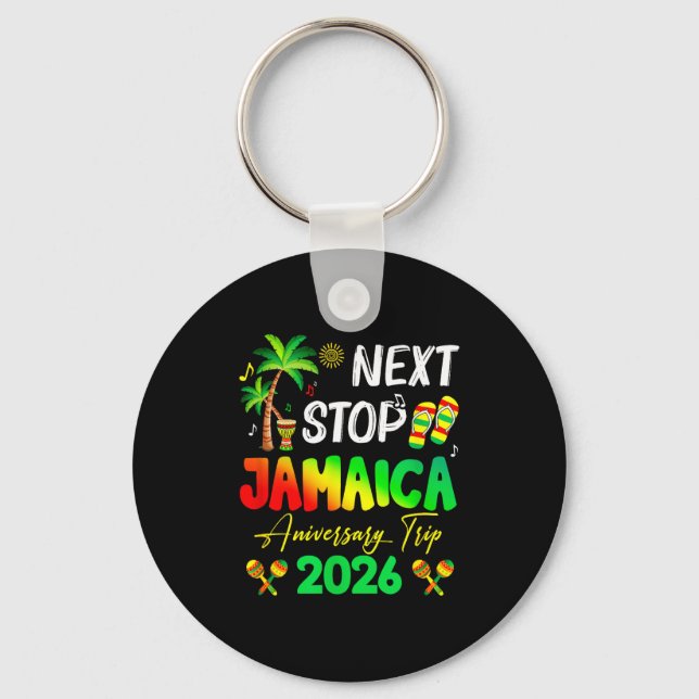 Next Stop Jamaica 2026 Couples Anniversary Family  Schlüsselanhänger (Vorderseite)