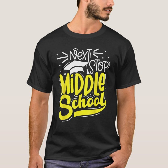 Next Stop Middle School  Graduation 5th Grade T-Shirt (Vorderseite)