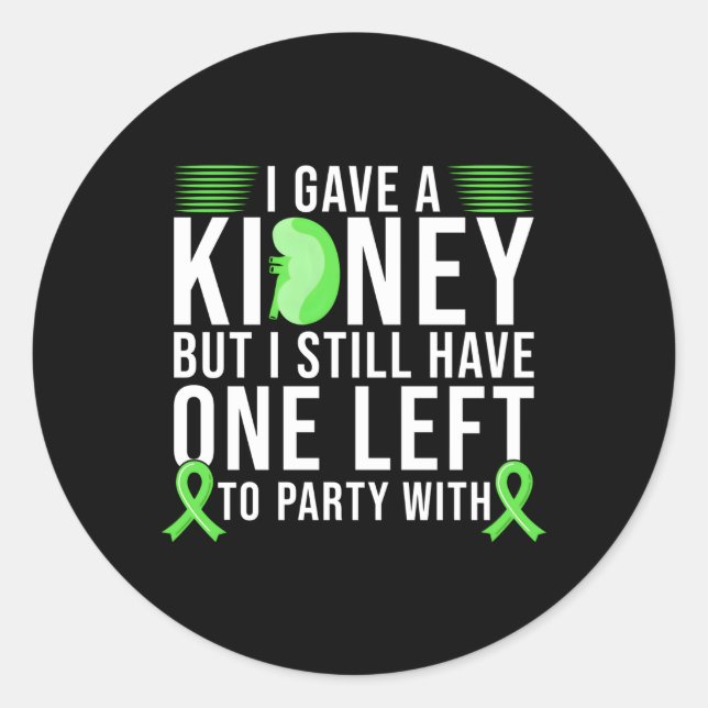 Ney Donor Ney Transplant Runder Aufkleber (Vorderseite)