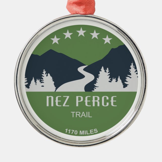 Nez Perce Trail Ornament Aus Metall (Vorne)