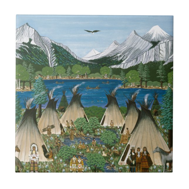 Nez Perce ~ Wallowa Lake Fliese (Vorderseite)