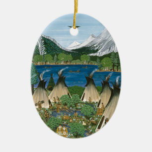 Nez Perce ~ Wallowa Lake Keramik Ornament
