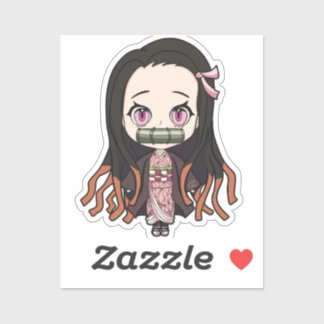 Nezuko - Demon Slayer Niedlich animierter Chibi Aufkleber