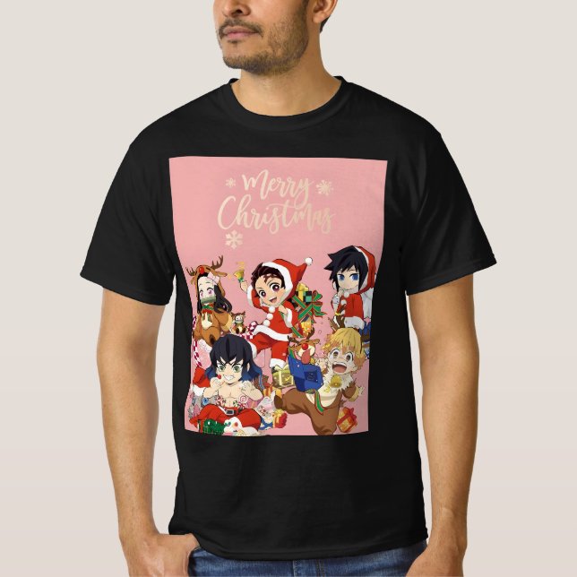 Nezuko kamado niedlich Weihnachten T-Shirt (Vorderseite)