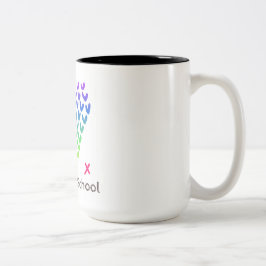 NFIS zwei Ton-Tasse (ein Herz) 444ml Zweifarbige Tasse