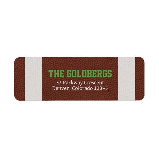 NFL American Football Bar Mitzvah Address Labels (Vorne)