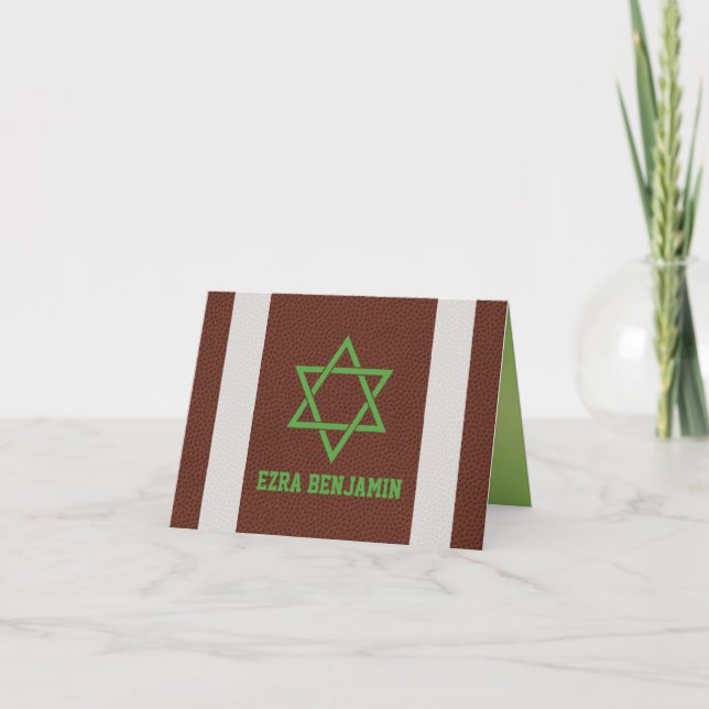 NFL Football Bar Mitzvah Carte de remerciements pl (Devant)