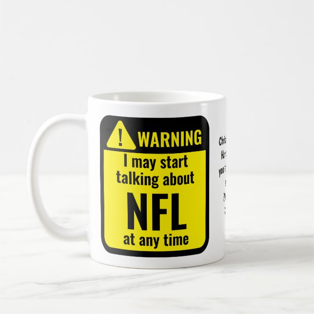 NFL Funny Personalized Kaffeetasse (Links)