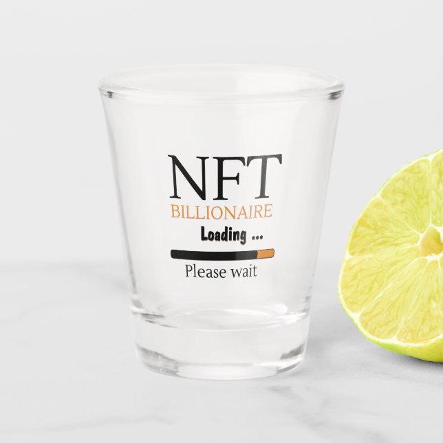 Nft Milliardär laden lustige Kryptoinvestitionen Schnapsglas (Vorderseite)